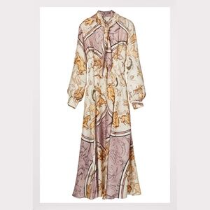 Zara Lavender Satin Zodiac Dress A/W 2019